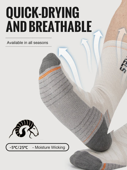 Wool Socks Hiking Running Socks Soft Lightweight Shock Absorption Damping