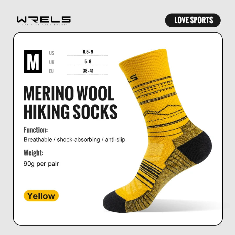 Wool Socks Hiking Running Socks Soft Lightweight Shock Absorption Damping