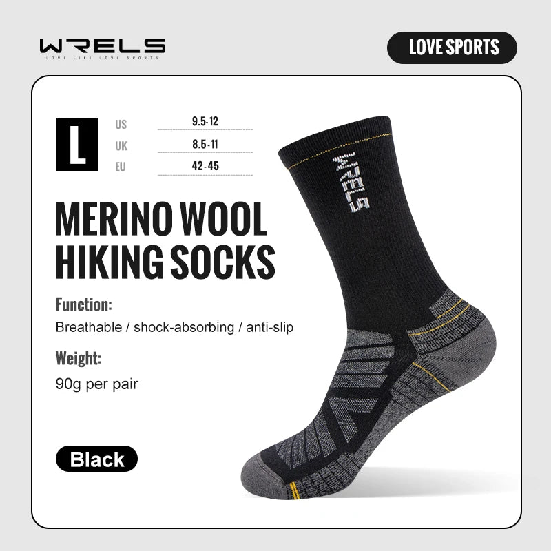 Wool Socks Hiking Running Socks Soft Lightweight Shock Absorption Damping