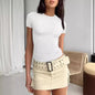 Women's Summer Loose Half Sleeve T-Shirt Tops O-Neck Waist Slimming