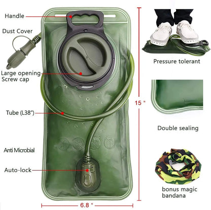 Hydration Bladder 2L Water Bladder for Hiking