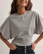 Women's Summer Loose Half Sleeve T-Shirt Tops O-Neck Waist Slimming
