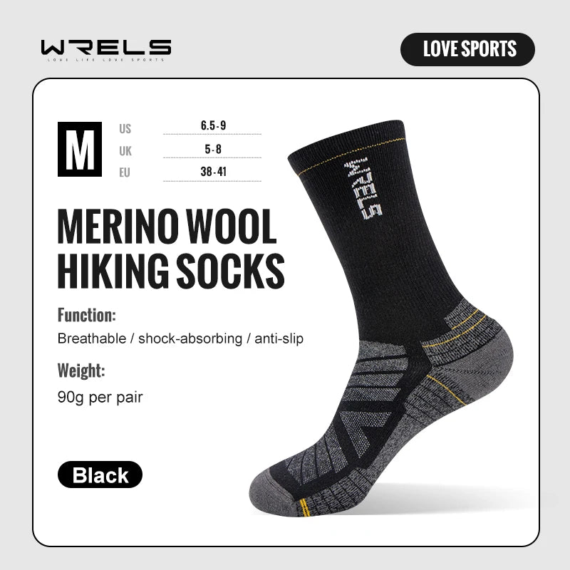 Wool Socks Hiking Running Socks Soft Lightweight Shock Absorption Damping