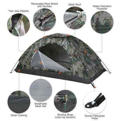Ultralight Camping Tent Single Layer Portable Hiking Tent