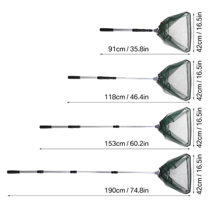 Telescopic Landing Net Folding Fishing Pole Extending