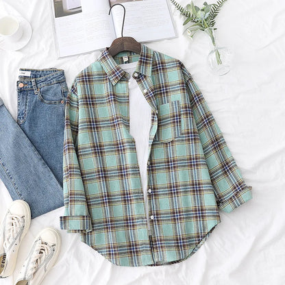 Brand Women's Flannel Plaid Shirts 2025