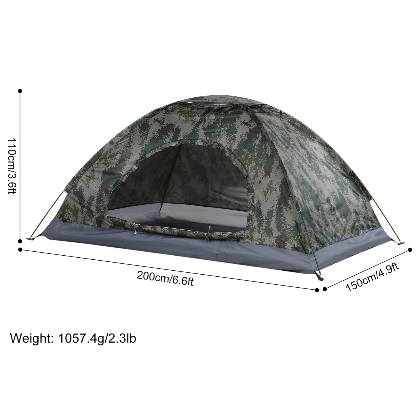 Ultralight Camping Tent Single Layer Portable Hiking Tent