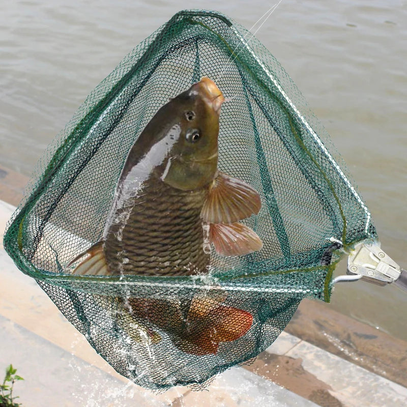 Telescopic Landing Net Folding Fishing Pole Extending