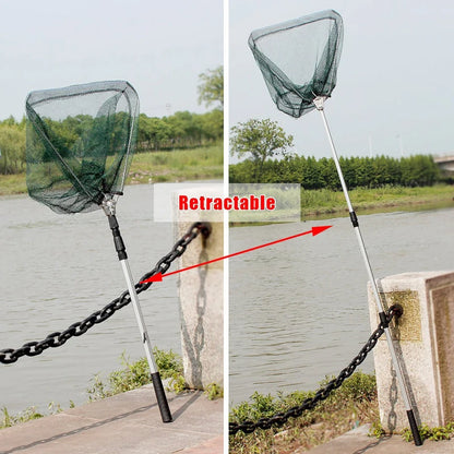 Telescopic Landing Net Folding Fishing Pole Extending
