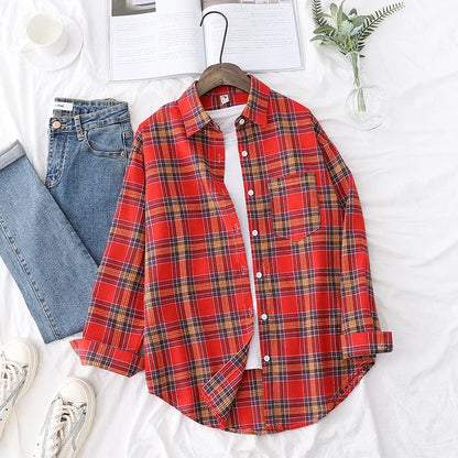 Brand Women's Flannel Plaid Shirts 2025