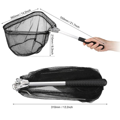 Telescopic Landing Net Folding Fishing Pole Extending