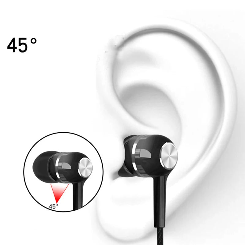 Wired Headphones 3.5mm Sport Earbuds with Bass Phone Earphones