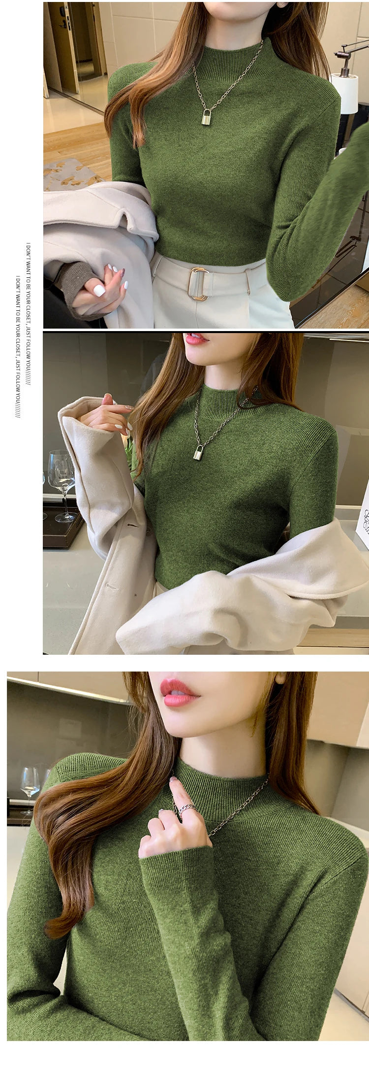 Turtleneck Sweater Women Fashion 2024