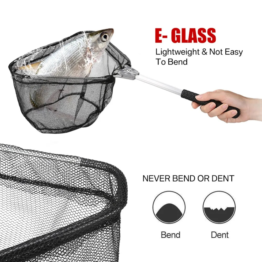 Telescopic Landing Net Folding Fishing Pole Extending