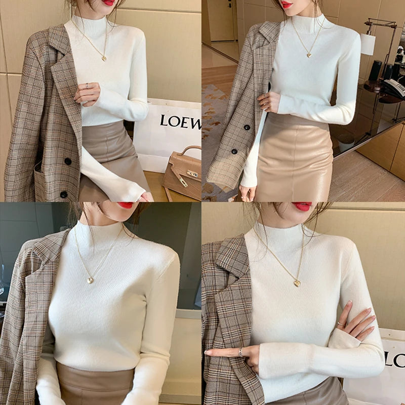 Turtleneck Sweater Women Fashion 2024