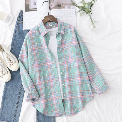 Brand Women's Flannel Plaid Shirts 2025