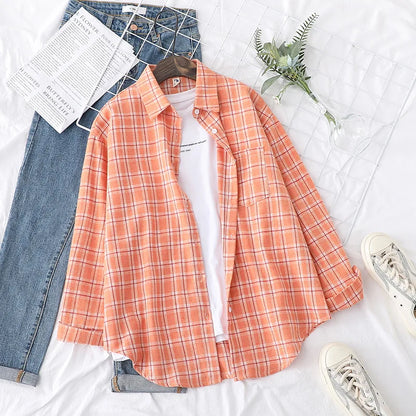 Brand Women's Flannel Plaid Shirts 2025