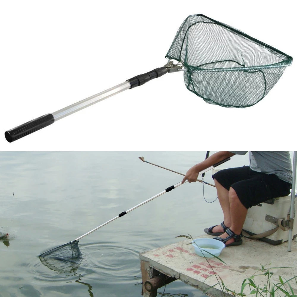 Telescopic Landing Net Folding Fishing Pole Extending