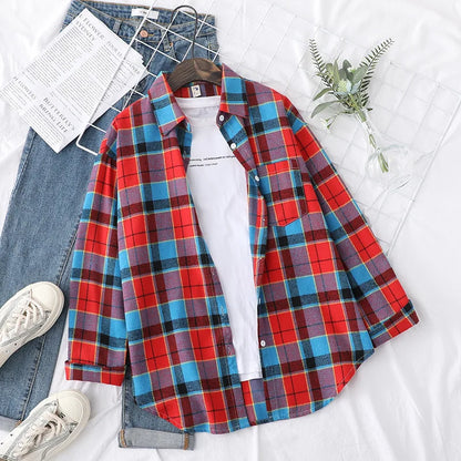 Brand Women's Flannel Plaid Shirts 2025