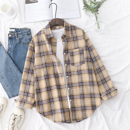 Brand Women's Flannel Plaid Shirts 2025