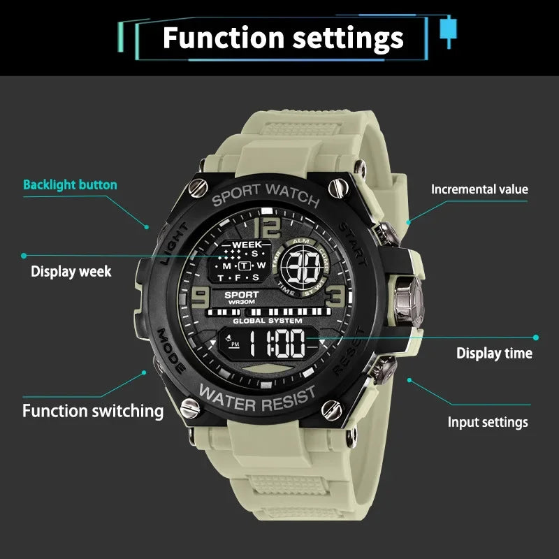Top Luxury Electronic Watch for Man Outdoor Sport Watch