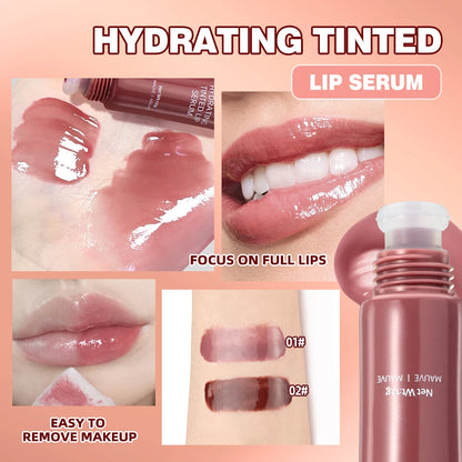 QIBEST Watery Crystal Clear Jelly Lip Oil Lip Balm Moisturizing