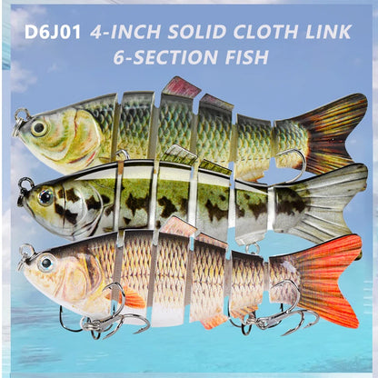4 Inch 6 Segments Jointed Hard Artificial Fishing Lures
