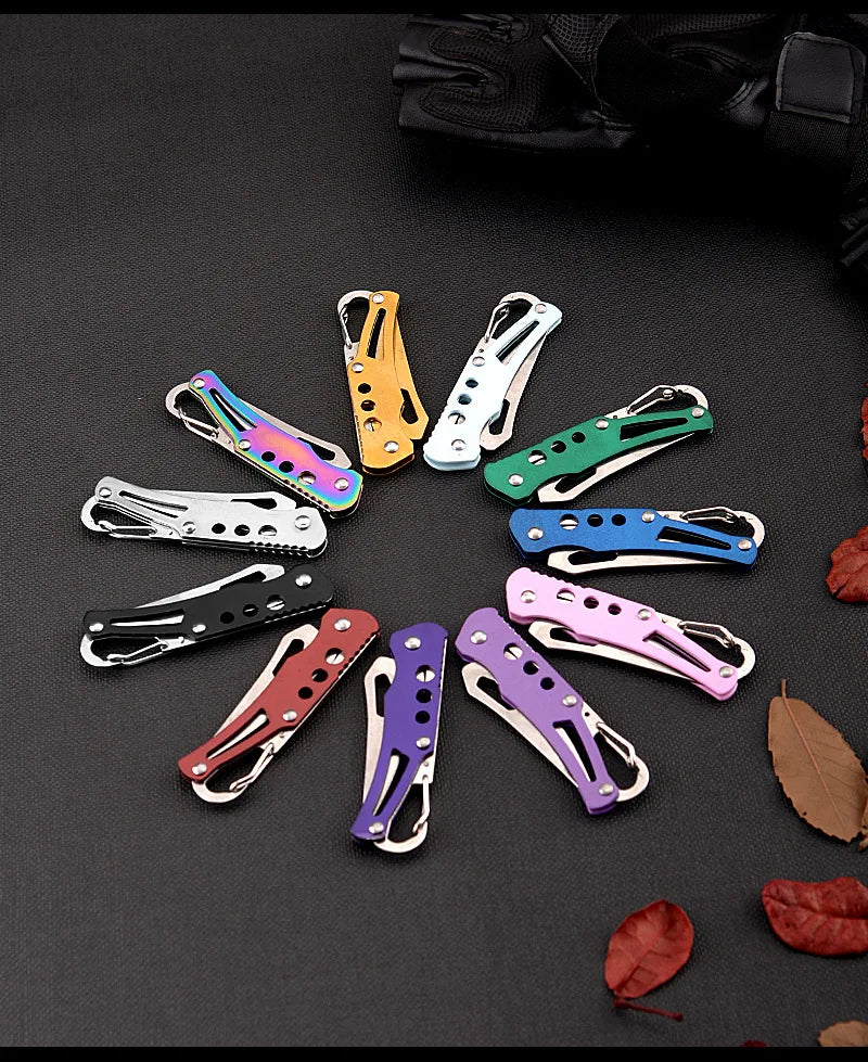 Mini Pocket Folding Knife Outdoor Keychain Portable Paring