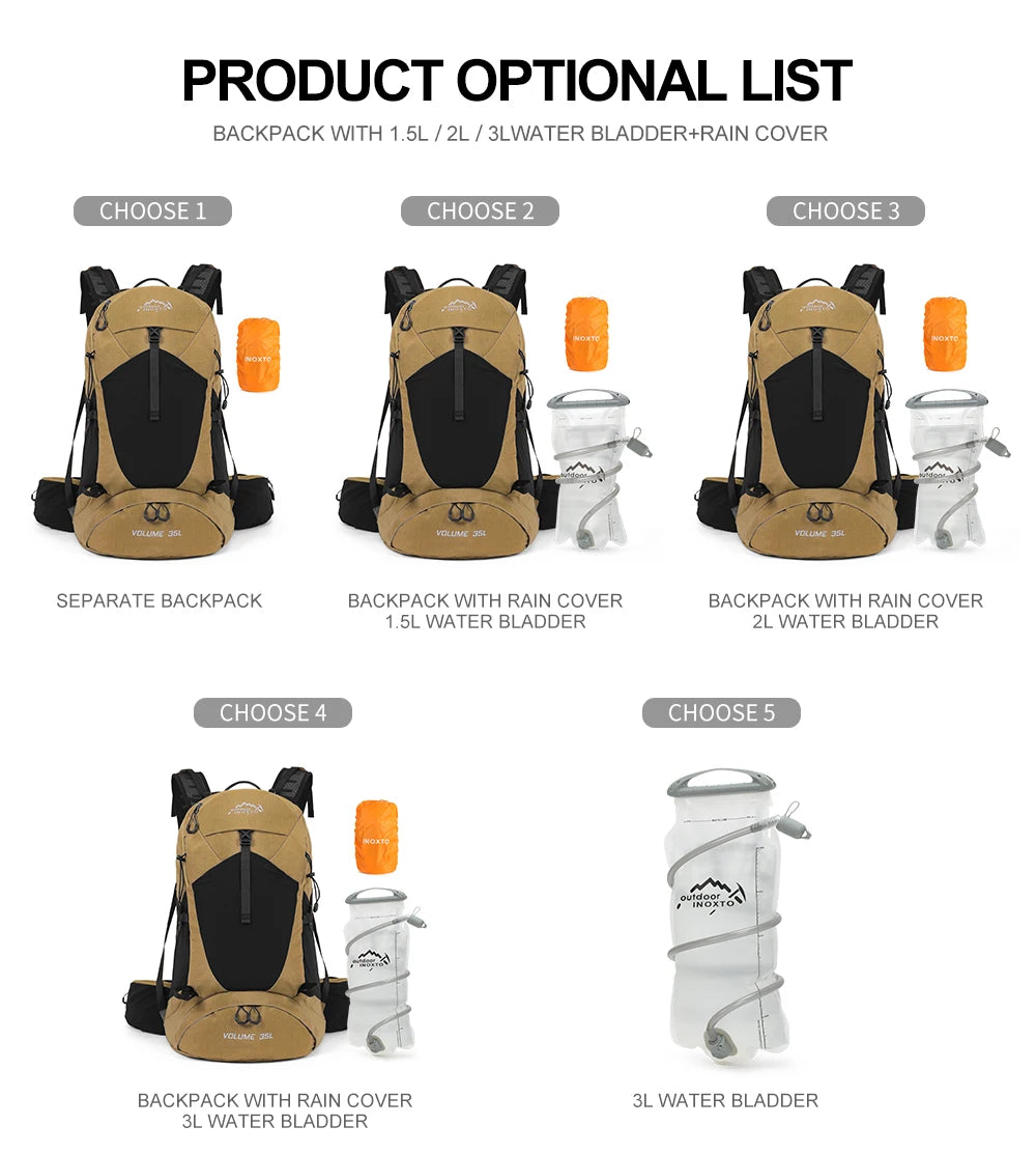 Mountaineering backpack 35 liters men's and women's outdoor sports bag