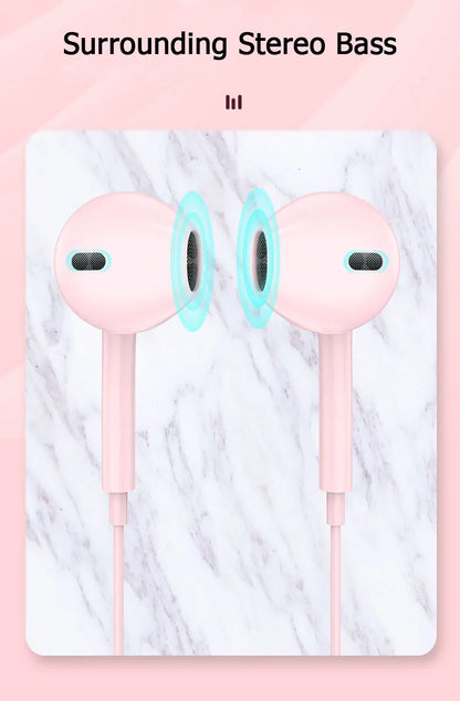 3.5mm Wired Headphones In Ear Headset for Samsung