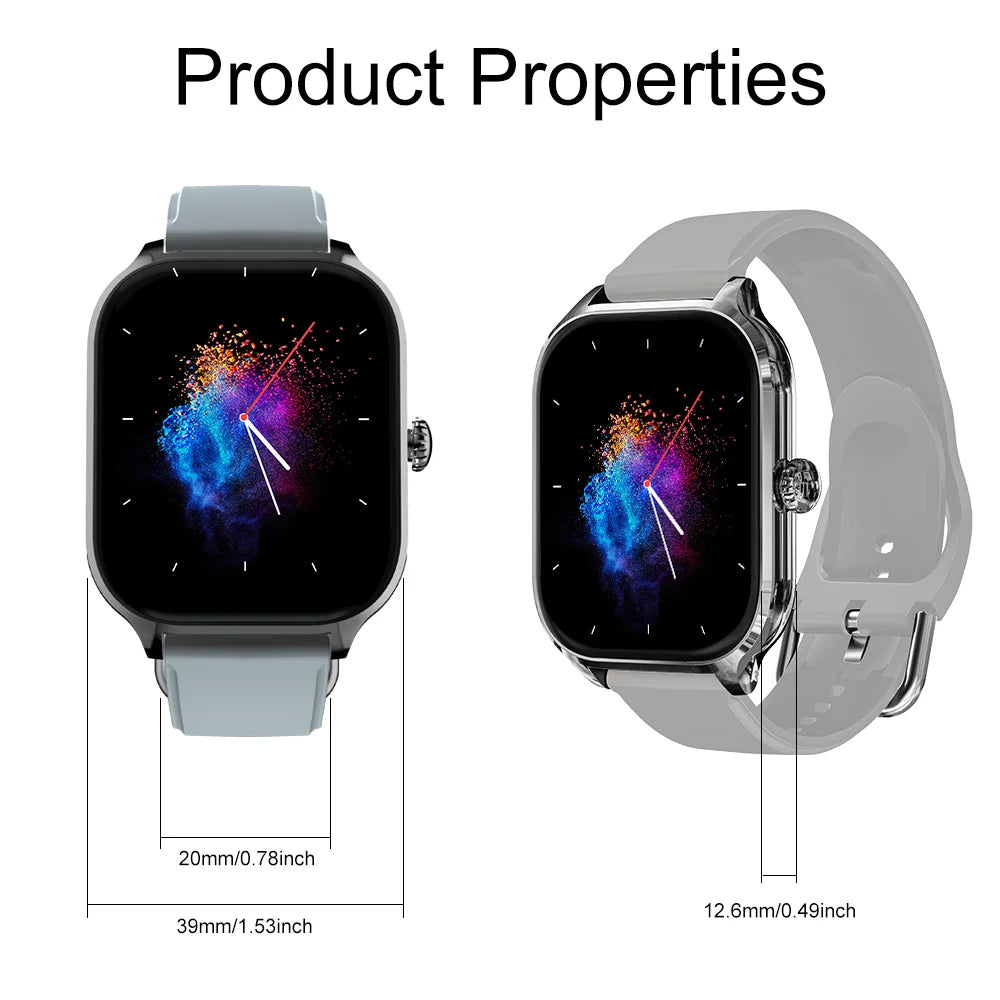 Smartwatch Dial to Answer Calls Calorie Tracking Heart Rate Blood Oxygen
