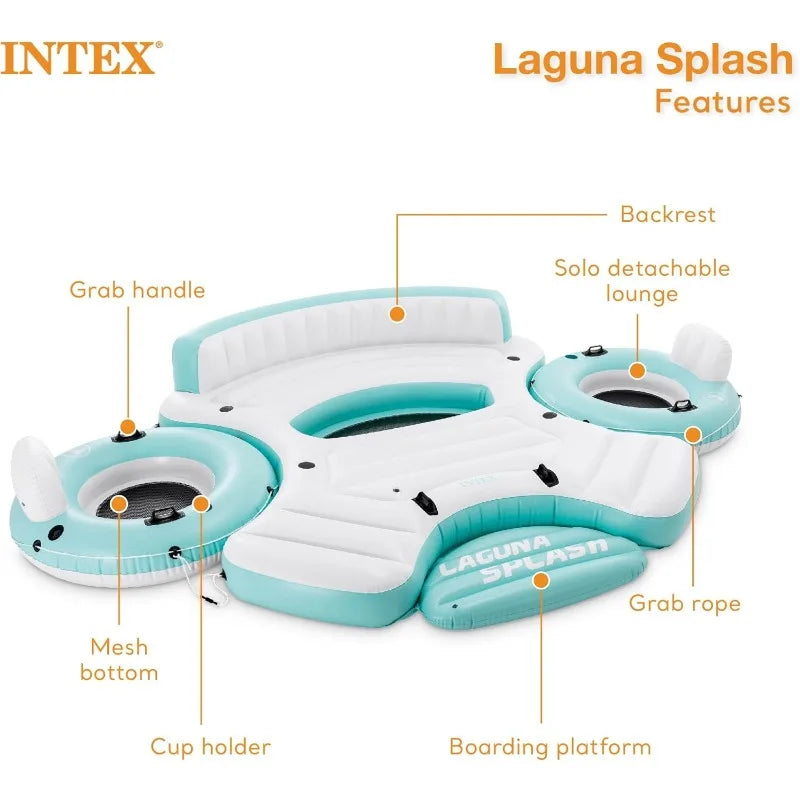 Intex Laguna Splash Island Outdoor Floating Water Raft