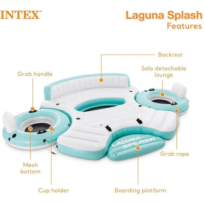 Intex Laguna Splash Island Outdoor Floating Water Raft