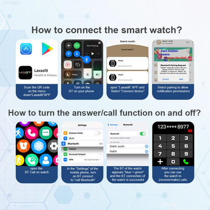 Smartwatch Dial to Answer Calls Calorie Tracking Heart Rate Blood Oxygen