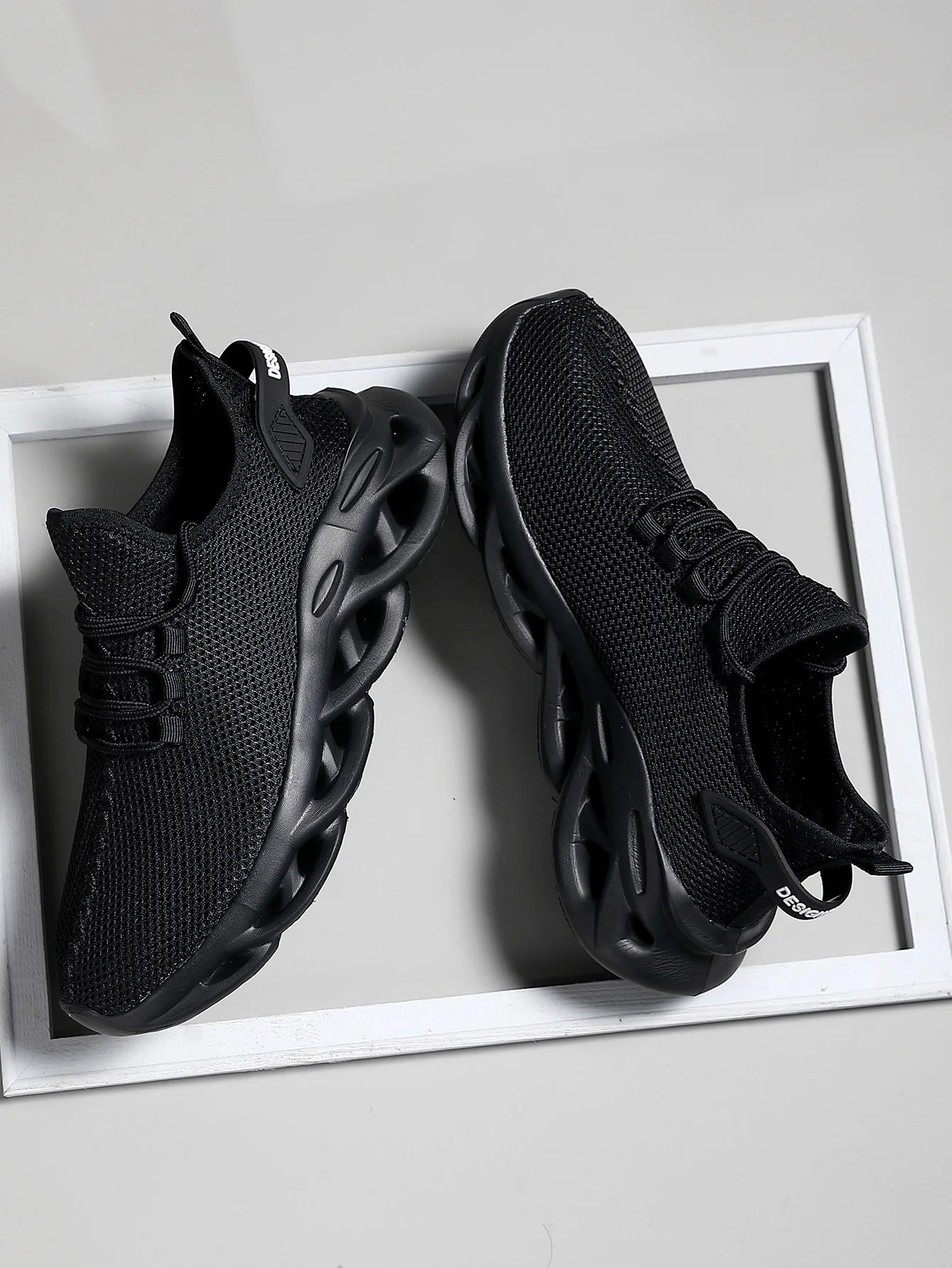 Men Sports Running Black Jogging Shoes Casual Sneakers