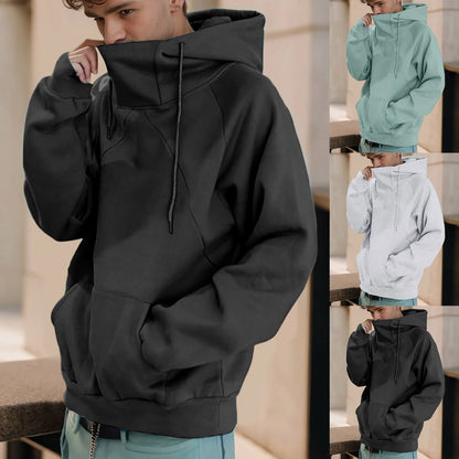 Loose Turtleneck Hoodie Mens' Casual Hooded Sweatshirt