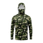 Men Hood Fishing Shirt long sleeve fishing t shirt uv protection