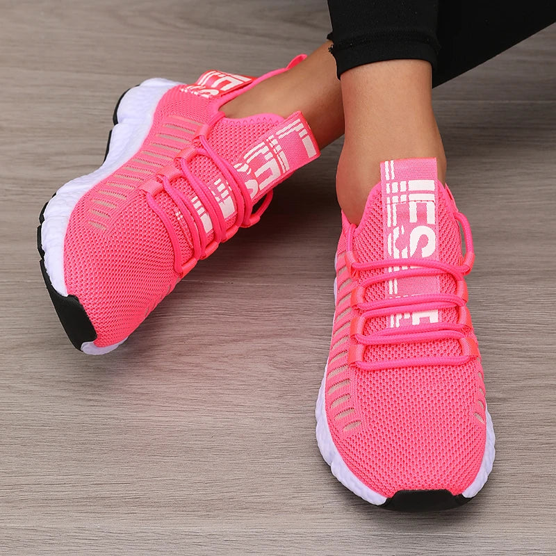 Women's Sports Shoes Mesh Lightweight Soft Sole Jogging Strap Breathable
