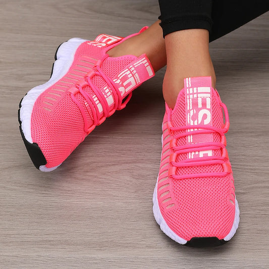Women's Sports Shoes Mesh Lightweight Soft Sole Jogging Strap Breathable