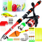 Spinning Fishing Rod and Reel Combo Telescopic Rod