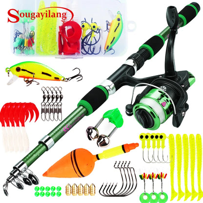 Spinning Fishing Rod and Reel Combo Telescopic Rod