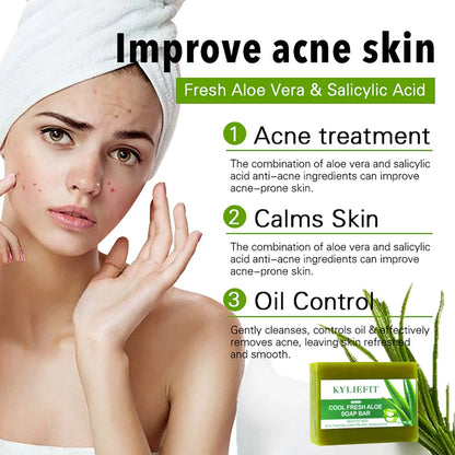 AILKE Aloe Vera Whitening Soap, Remove Acne