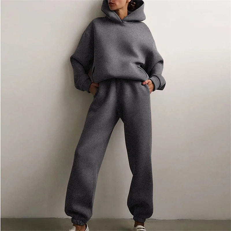 Women's Tracksuit Autumn Fashion Warm Hoodie Sweatshirts