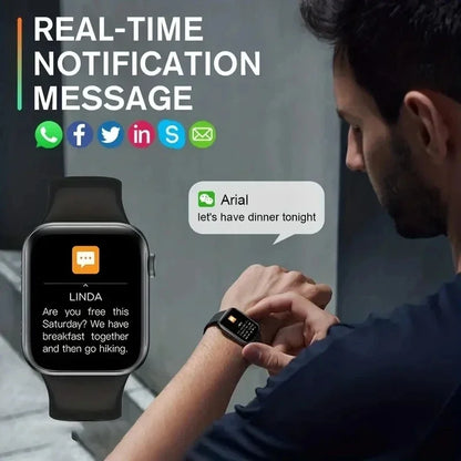 2025 New Smartwatch For Men Android IOS Phone 1.73" Screen Bluetooth