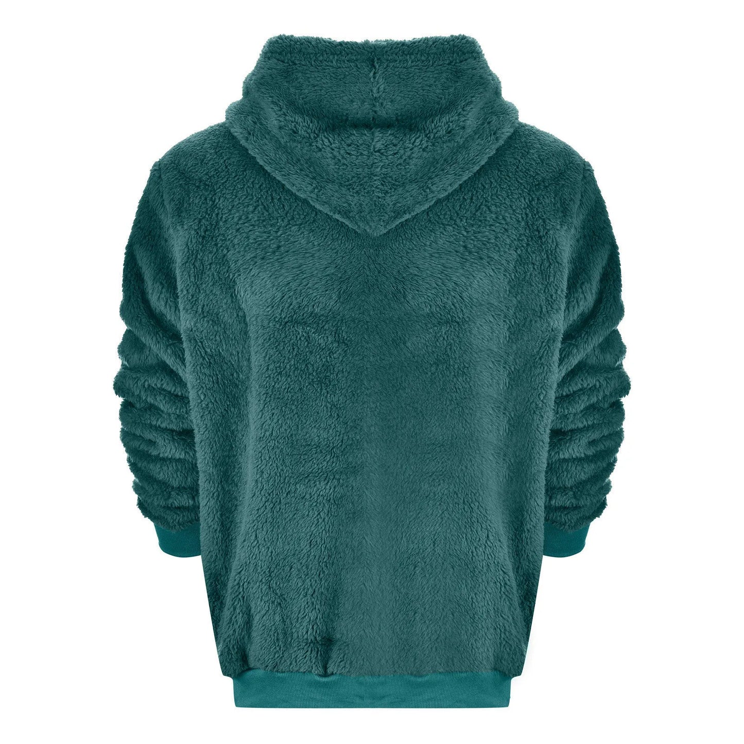Men's Autumn Plush Hoodies Fuzzy Fleece Comfy
