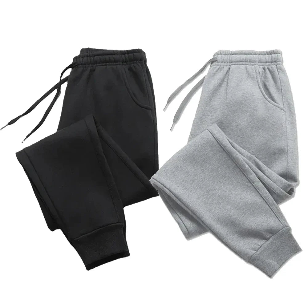Fleece Sweatpants Men Running Jogger Sports Gym