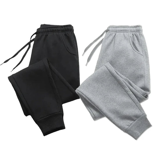 Fleece Sweatpants Men Running Jogger Sports Gym