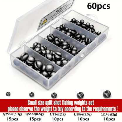 Fishing Weights Kit,Premium Split Shot Sinkers