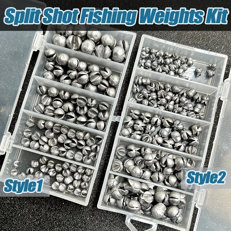 Fishing Weights Kit,Premium Split Shot Sinkers