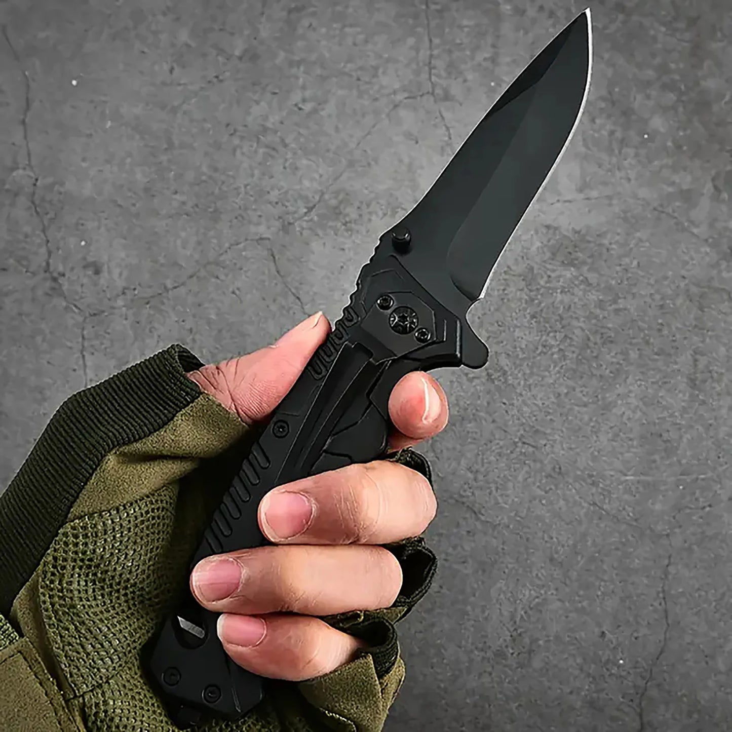 Multi functional outdoor camping knife with safety lock
